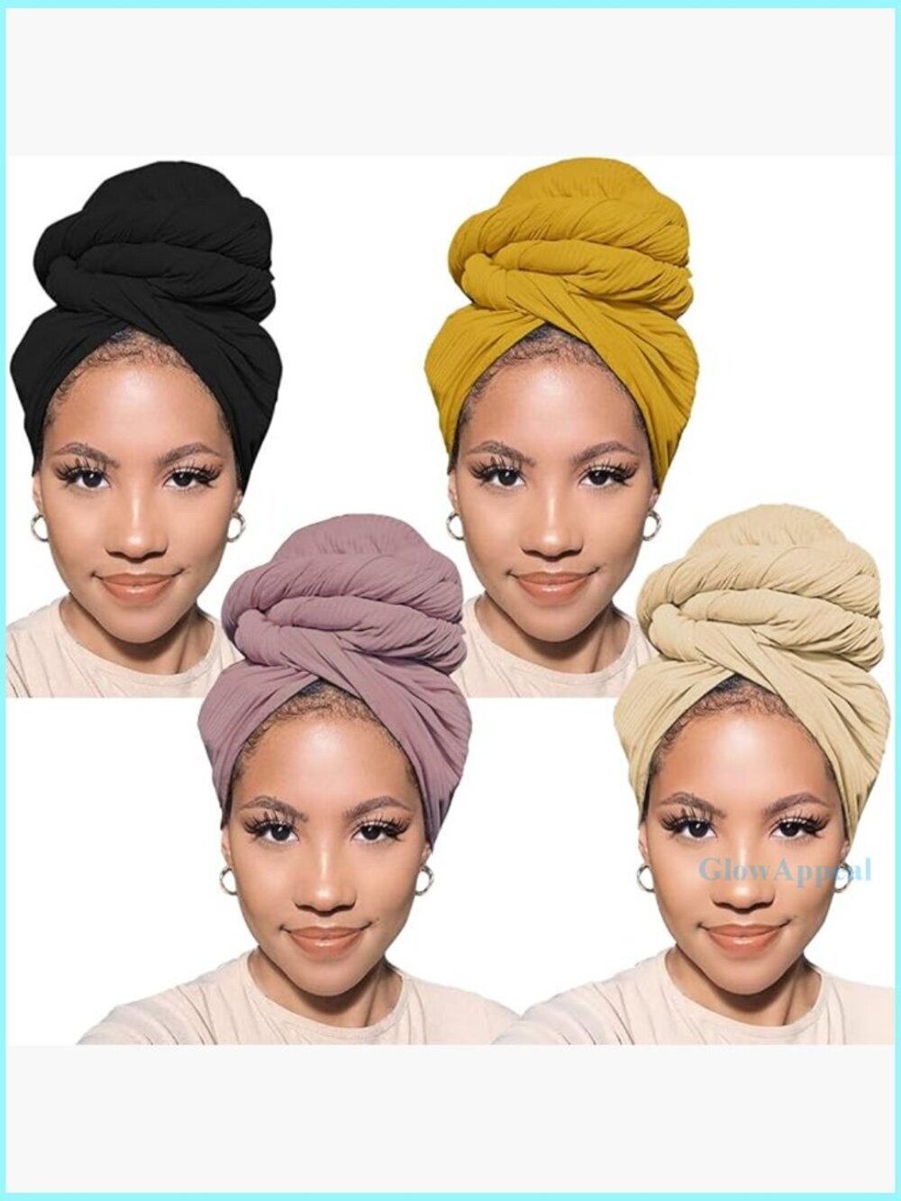 Lightweight Stretch Head Wrap Turban Scarf for Women 71 Inches Long